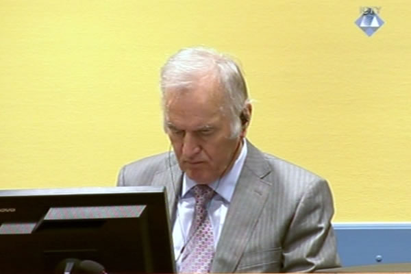 Ratko Mladić u sudnici Tribunala