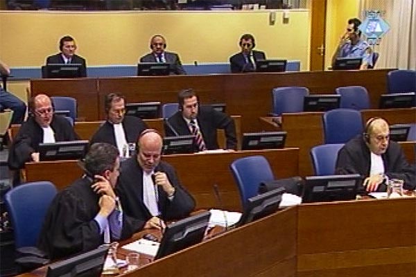 Ante Gotovina, Ivan Čermak i Mladen Markač u sudnici Tribunala