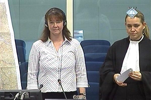 Emma Sayers, posljednji svjedok tužilaštva na suđenju oficirima vojske i policije bosanskih Srba optuženim za zločine u Srebrenici