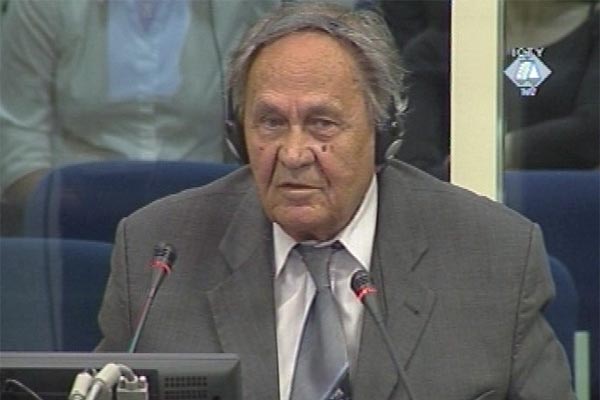 Josip Manolić, svjedok na suđenju šestorici bivših čelnika Herceg Bosne