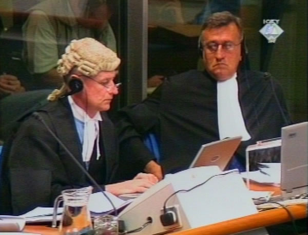 Branislav Tapušković i Steven Kay, prijatelji suda na sudjenju Slobodanu Miloševiću