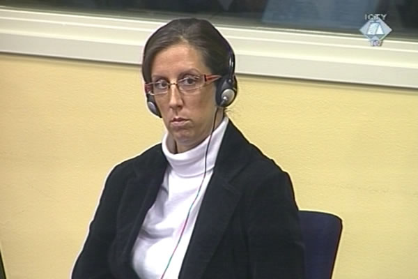 Jelena Rašić u sudnici Tribunala