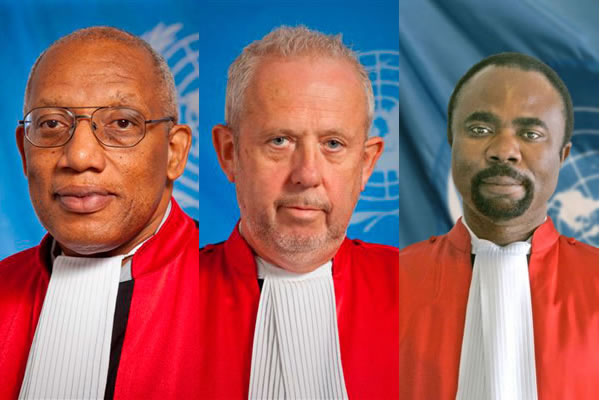 Burton Hall, Guy Delvoie i Antoine Mindua, sudije Tribunala