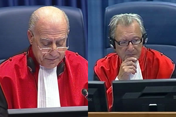 Fausto Pocar i Carmel Agius, sudije Tribunala