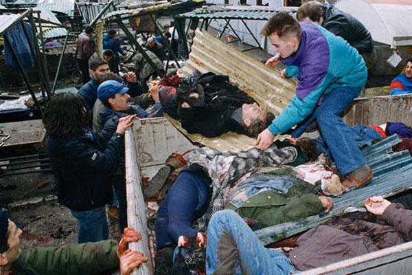 Fotografija masakra na Markalama koji se dogodio 5. februara 1994. godine
