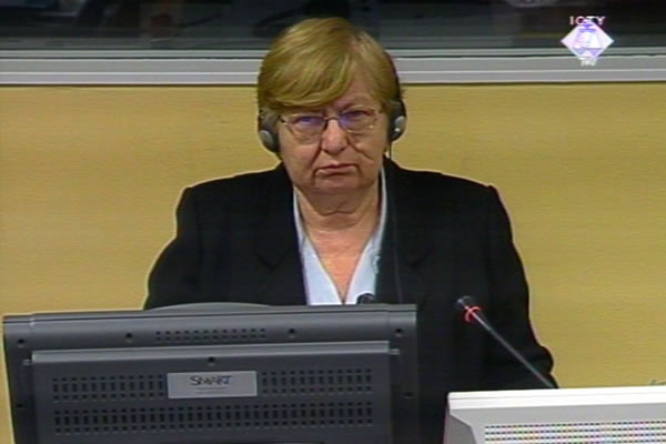 Vesna Bosanac, svjedok na suđenju Goranu Hadžiću 