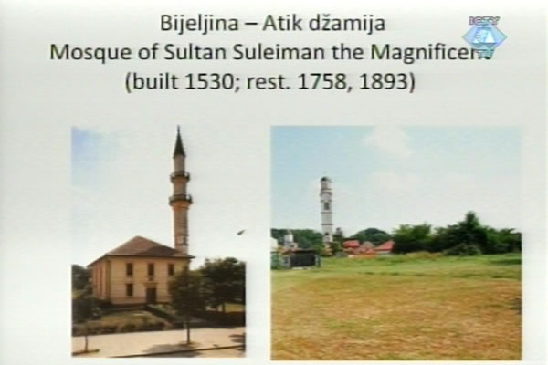 Atik džamija u Bijeljini prije i poslije rušenja
