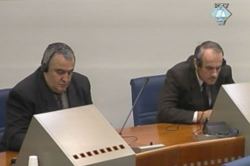 Vidoje Blagojević i Dragan Jokić u sudnici Tribunala