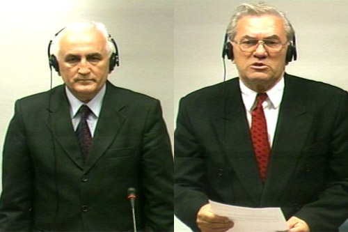 Milan Gvero i Radivoj Miletić u sudnici Tribunala