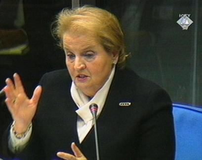 Madeleine Albright, svjedok na suđenju Slobodanu Miloševiću