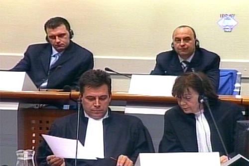 Johan Tarčulovski i Ljube Boškoski sa braniocima u sudnici Tribunala