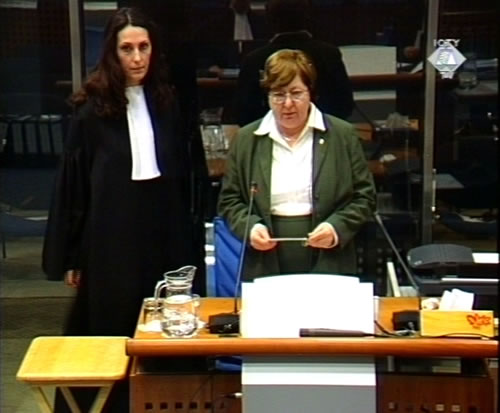 Vesna Bosanac, svjedok na sudjenju Slobodanu Miloševiću