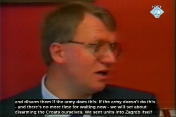 Snimak iz intervjua sa Šešeljom iz 1991. godine